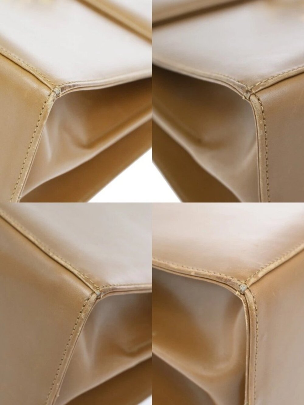 Salvatore Ferragamo Gancini Top Handle Bag Leather Brown GHW Italy 61CA782 - Picture 15 of 16